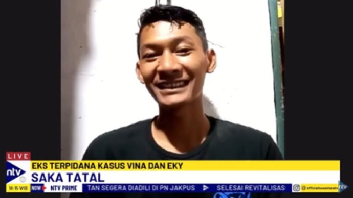 Mantan terpidana kasus Vina, Saka Tatal dalam Dialog NTV Prime di NusantaraTV/tangkapan layar