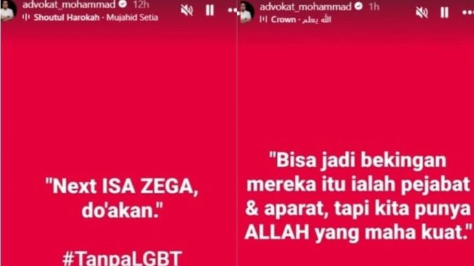 Advokat Mohammad Rizki Bakal Laporkan Isa Zega <b>(Instagram)</b>