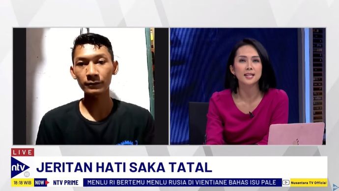 Saka Tatal saat menjadi narasumber program dialog NTV Prime di Nusantara TV, Kamis (25/7/2024).