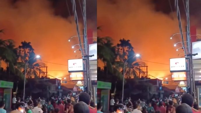 kebakaran di Seminyak Bali