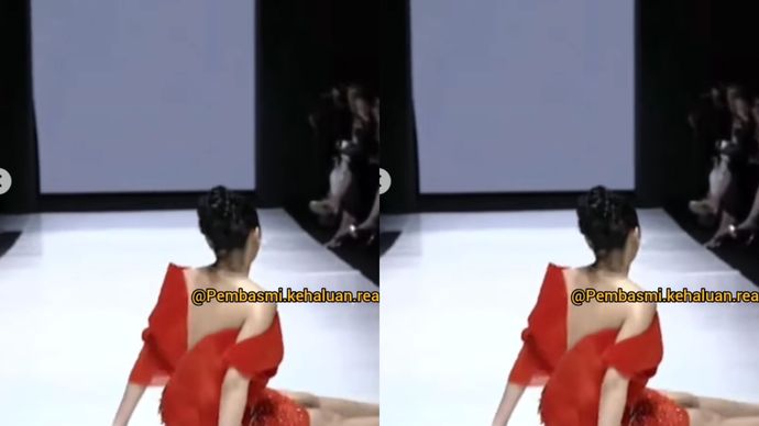 Naura Ayu berjalan di Catwalk