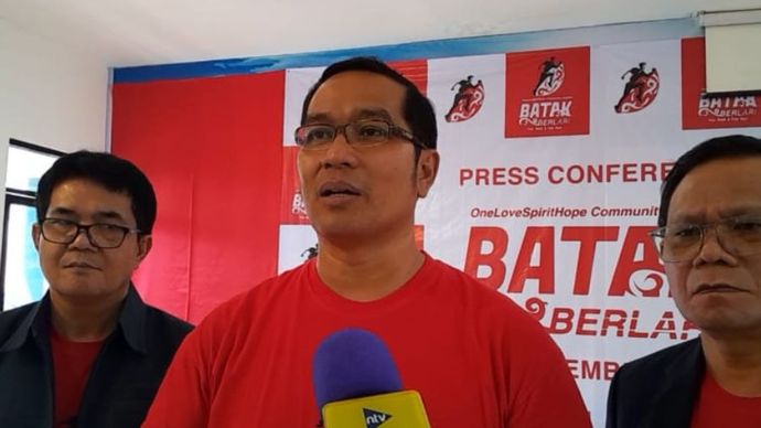 Ketua Pelaksana Batak Berlari, Sujasfin Judika Dewantara Nababan <b>(NTVNews.id/ Adi)</b>