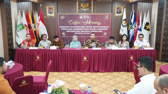 Acara coffee morning untuk pemilihan Gubernur dan Wakil Gubernur DKI Jakarta Jakarta Tahun 2024 oleh KPU DKI <b>(Dok.Istimewa)</b>