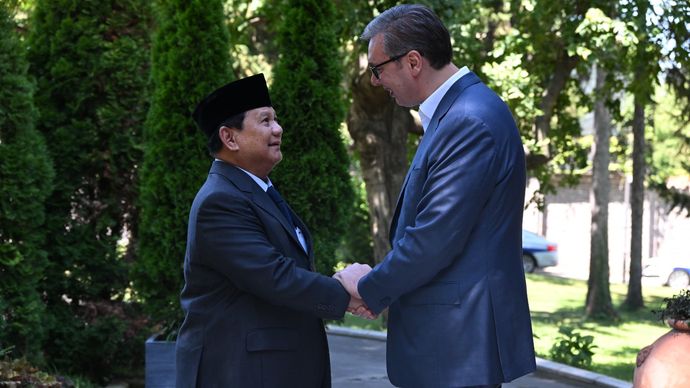 Menhan Prabowo Bertemu Presiden Serbia <b>(Istimewa)</b>