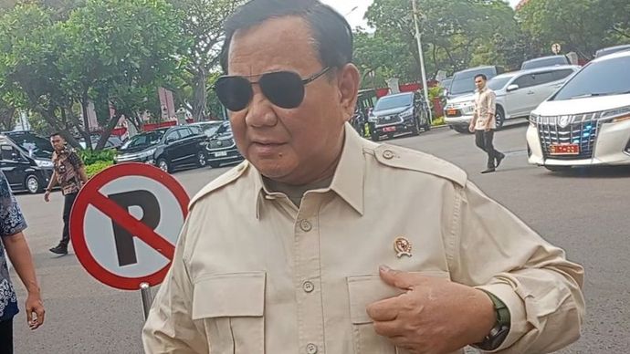 Menteri Pertahanan sekaligus Presiden Terpilih RI Prabowo Subianto memberikan keterangan kepada wartawan di Istana Kepresidenan Jakarta, Jumat (2/8/2024). <b>(Dok.Antara)</b>