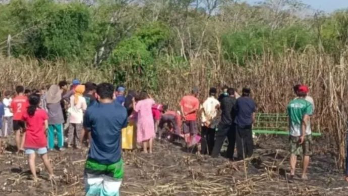 Seorang kakek meninggal dunia di lahan tebu <b>(Instagram @ponorogo.update)</b>