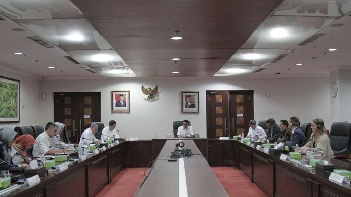 Kepala Staf Kepresidenan, Jenderal TNI (Purn) Dr. Moeldoko dalam Rapat Koordinasi Percepatan Implementasi Multi-Lane Free Flow (MLFF) di Gedung Bina Graha, Jakarta, Selasa (06/8). <b>(ist)</b>