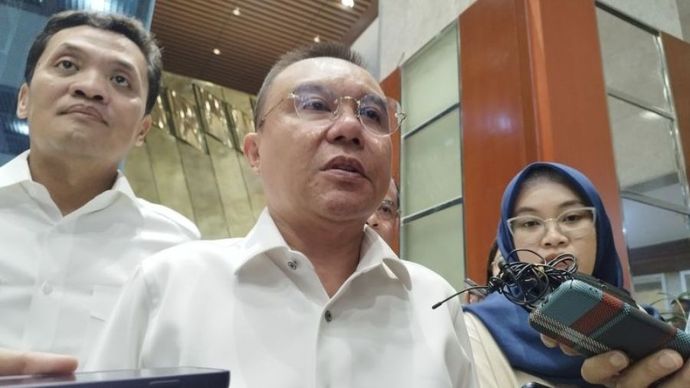 Ketua Harian Partai Gerindra Sufmi Dasco Ahmad di kompleks parlemen, Jakarta, Selasa (6/8/2024).