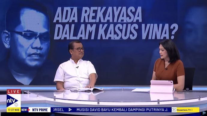 Mantan Wakapolri, Komjen Pol (Purn) Oegroseno saat menjadi narasumber program Dialog NTV Prime di Nusantara TV, Rabu (7/8/2024).&nbsp;