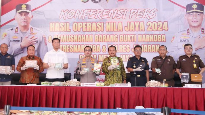 Konferensi pers Operasi Nila Jaya 2024. 