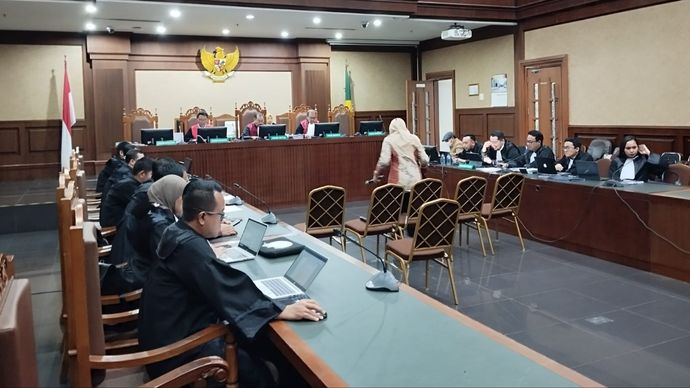 Fify Mulyani, teman dekat hakim agung nonaktif, Gazalba Saleh, saat bersaksi di persidangan. 