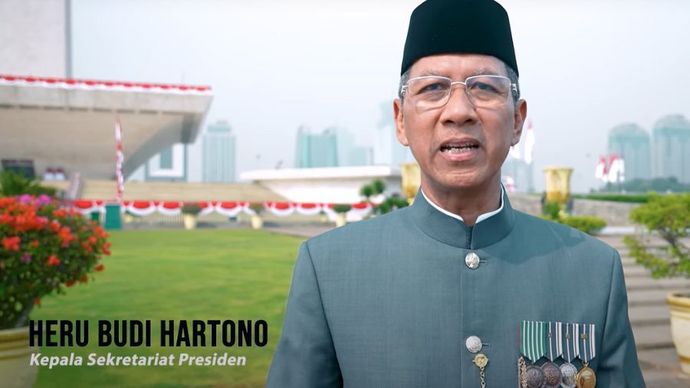 Kepala Sekretariat Presiden, Heru Budi Hartono. <b>(Tangkapan layar Youtube.)</b>