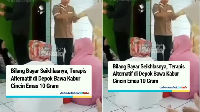 emak-emak ditipu pria berpeci