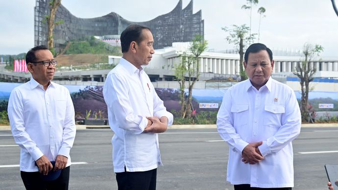 Presiden Jokowi dan Presiden RI terpilih Prabowo Subianto