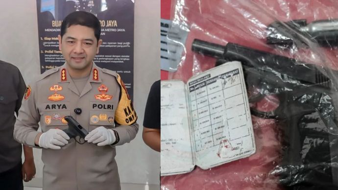 Pistol yang dipakai pegawai PN Depok