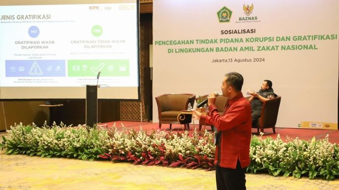 Sosialisasi Pencegahan Tindak Pidana Korupsi dan Gratifikasi di Lingkungan BAZNAS. <b>(Dok.Istimewa)</b>