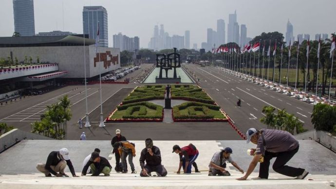 Kompleks Parlemen, Senayan, Jakarta, Rabu (14/8/2024).