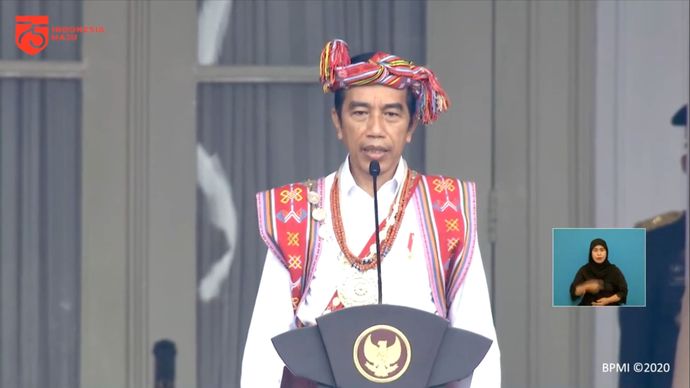 Jokowi Baju Adat Timor Tengah Selatan dari NTT (HUT RI 2020) <b>(YouTube)</b>