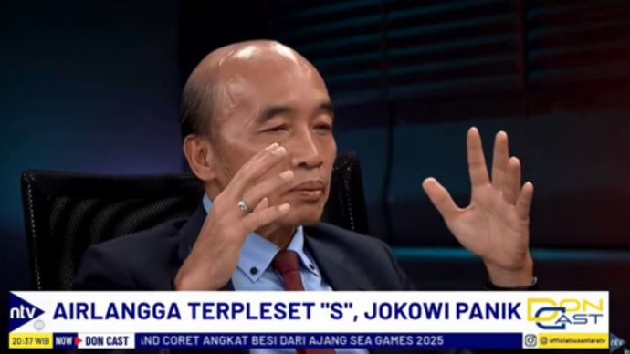 Jurnalis senior Bambang Harymurti dalam acara DonCast di NusantaraTV/tangkapan layar NTV