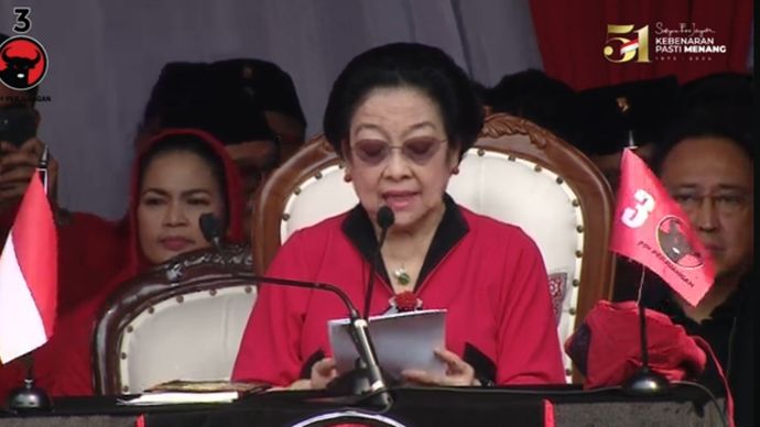 Ketua Umum PDI Perjuangan Megawati Soekarnoputri. (YouTube) 