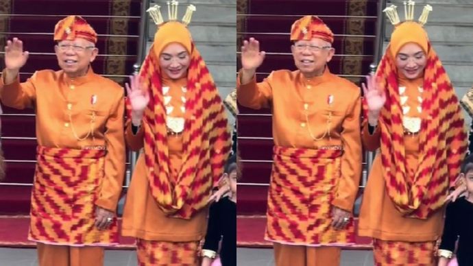 Wakil Presiden Ma'ruf Amin dan istrinya, Wury Estu Handayani.