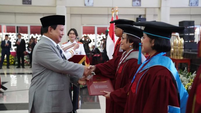 Prabowo di Wisuda Unhan