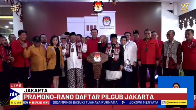 Ahok Dampingi Pramono-Rano