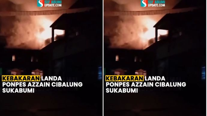 Kebakaran ponpes di Sukabumi