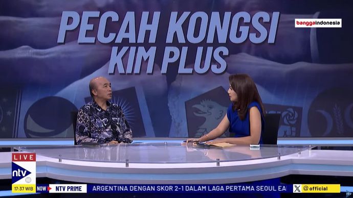 Jurnalis senior Tempo Bambang Harymurti saat menjadi narasumber program Dialog NTV Prime di Nusantara TV, Rabu (29/8/2024).