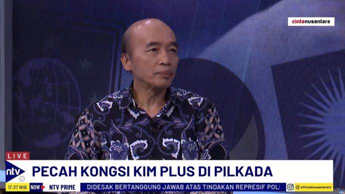 Jurnalis senior Tempo Bambang Harymurti saat menjadi narasumber program Dialog NTV Prime di Nusantara TV, Rabu (29/8/2024).