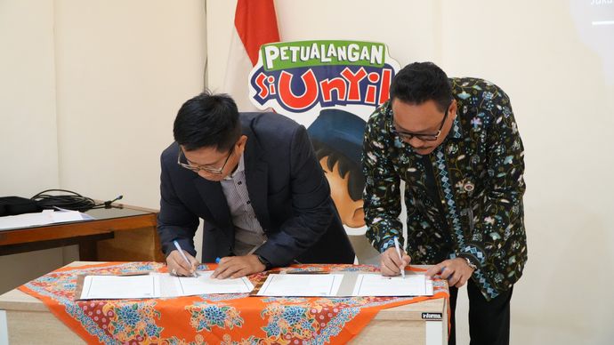 Dwi Heriyanto B (kiri) Direktur Utama PFN dan Drs. Imam Gunarto, M.Hum (kanan) (Plt.) Kepala ANRI <b>(Istimewa)</b>