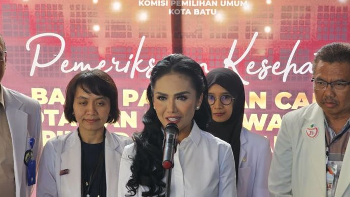 Kris Dayanti usai jalani tes kesehatan <b>(ANTARA)</b>