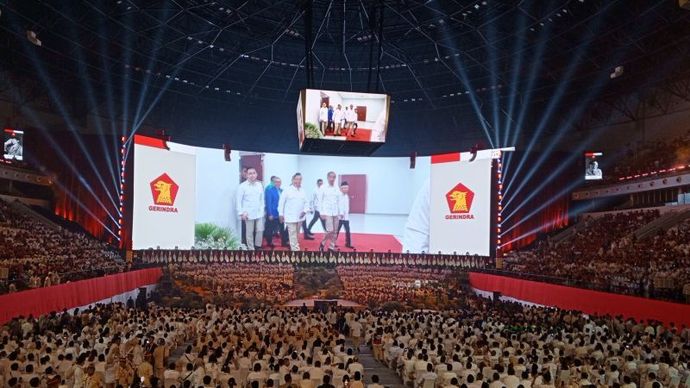 Jokowi di Rapimnas Partai Gerindra