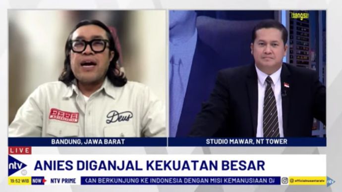 Ketua DPD PDI Perjuangan Jabar, Ono Surono dalam dialog NTV Prime di NusantaraTV/tangkapan layar NTV