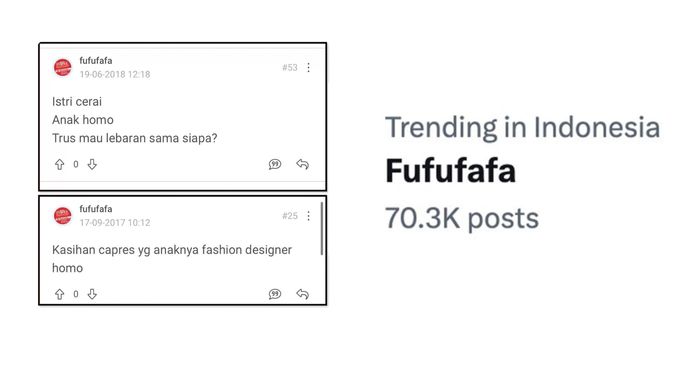 Topik Fufufafa Trending di X