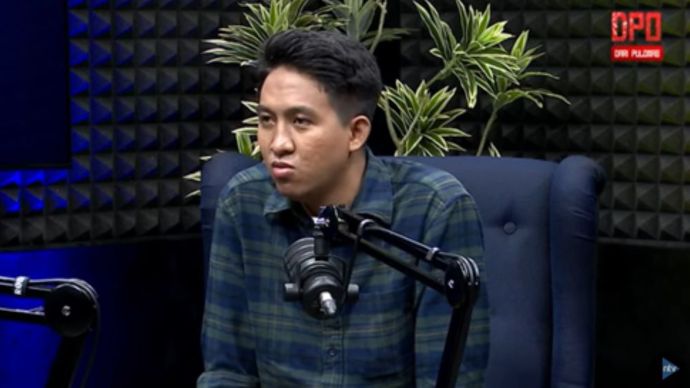 Iqbal Ramadhan Moerdiono dalam acara podcast DPO di NusantaraTV/tangkapan layar NTV