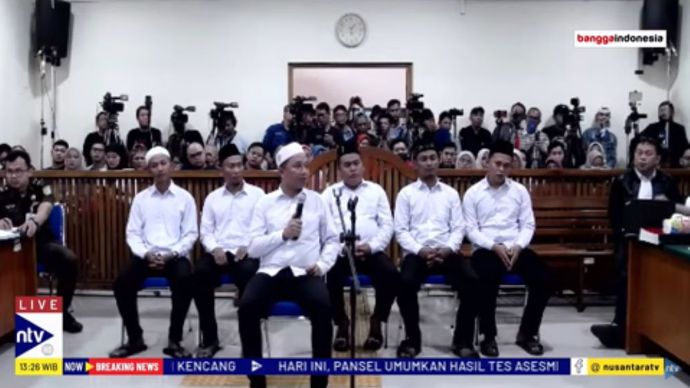 Terpidana kasus Vina, Hadi Saputra memberi kesaksian dalam Sidang PK di Pengadilan Negeri Cirebon/tangkapan layar NTV