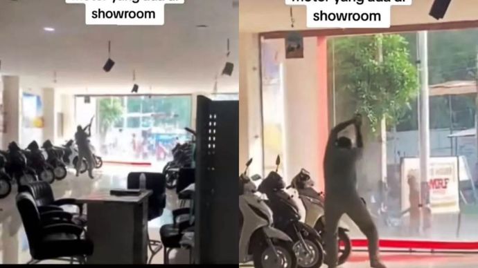 Viral Seorang Pria Ngamuk di Showroom