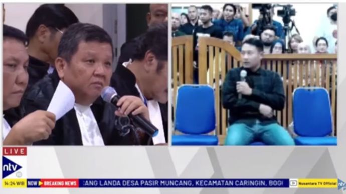 Dede Riswanto bersaksi dalam Sidang PK enam terpidana kasus Vina di Pengadilan Negeri Cirebon, Jawa Barat/tangkapan layar NTV 