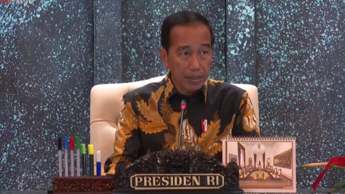 Presiden Jokowi saat sidang kabinet di IKN. (YouTube) 