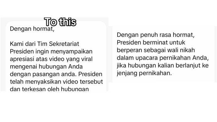 Pasangan yang Disurati Presiden Jokowi untuk Jadi Wali Nikah <b>(TikTok)</b>