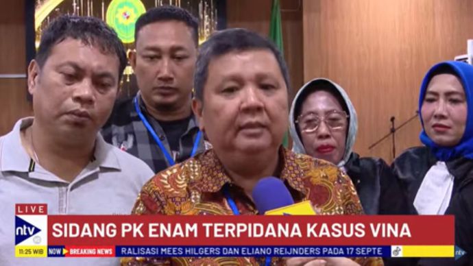 Kuasa hukum enam terpidana kasus Vina, Jutek Bongso saat diwawancara jurnalis NusantaraTV dalam program LIVE Breaking News/tangkapan layar