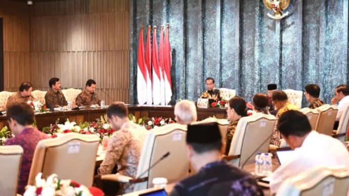  Sidang Kabinet Paripurna terakhir bagi Kabinet Indonesia Maju periode 2019-2024.  <b>(instagram Jokowi)</b>