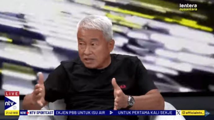 Mantan kiper timnas Indonesia, Hermansyah dalam acara Sport Cast di NusantaraTV/tangkapan layar NTV