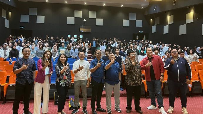 Event Nusantara TV Goes To Campus memberikan motivasi ke mahasiswa Universitas Indonesia (UI) agar semakin percaya diri saat berbicara di depan publik (public speaking).