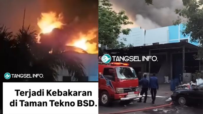 Taman Tekno BSD kebakaran