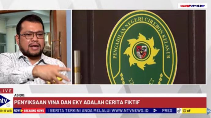 Kuasa hukum enam terpidana kasus Vina, Asido Hutabarat saat diwawancara jurnalis NusantaraTV/tangkapan layar NTV