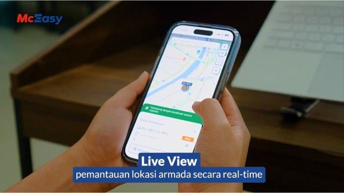 Fitur Live View pada TrackVision memungkinkan pemantauan lokasi armada secara real-time. <b>(Dok.Istimewa)</b>