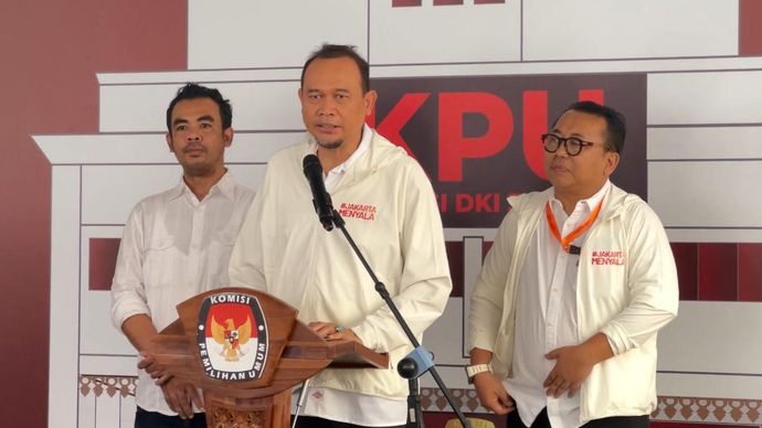 Ketua Tim Pemenangan Pramono-Rano, Cak Lontong. 