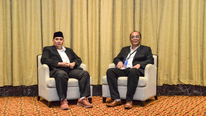  Pak Nur Faidzin (Ketum ASHURI) Pak Jaja Jaelani (Dir Bina Umroh dan Haji Kemenag) <b>(Dok)</b>